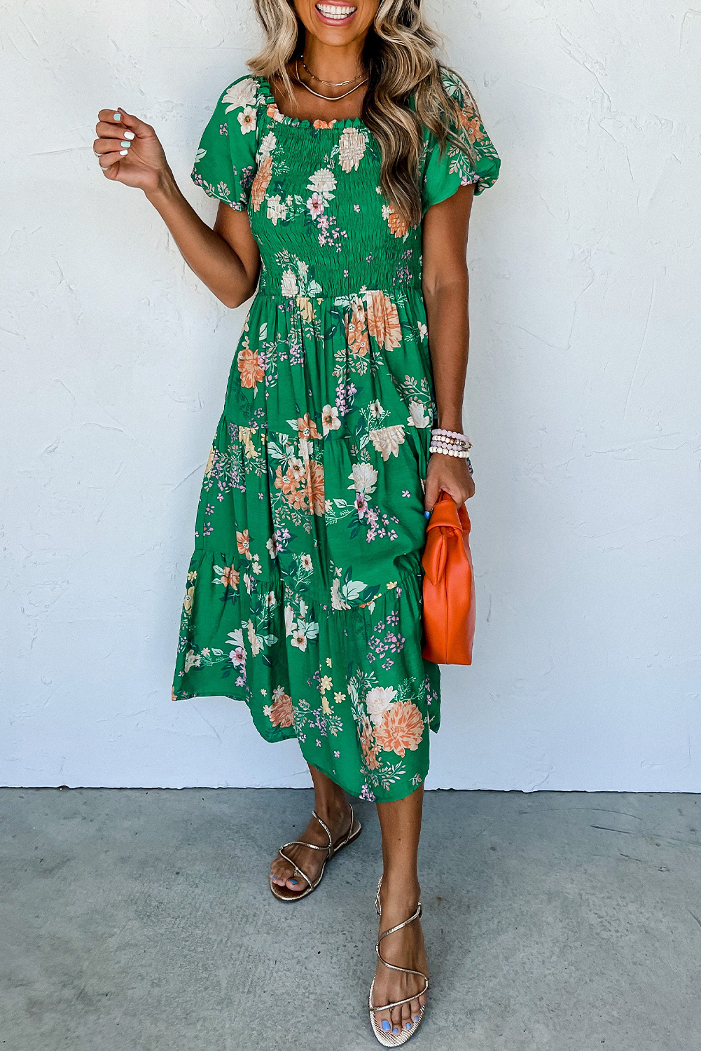 Solene Floral Midi Dress